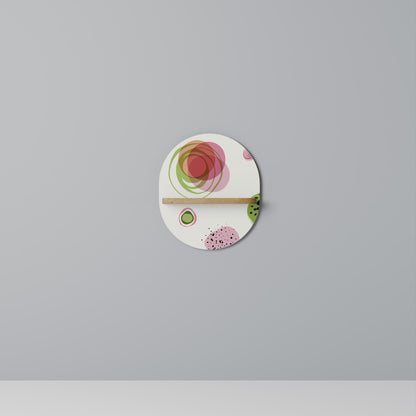 FÄRGRIK COSMOS Oval konsthylla i ekeffekt