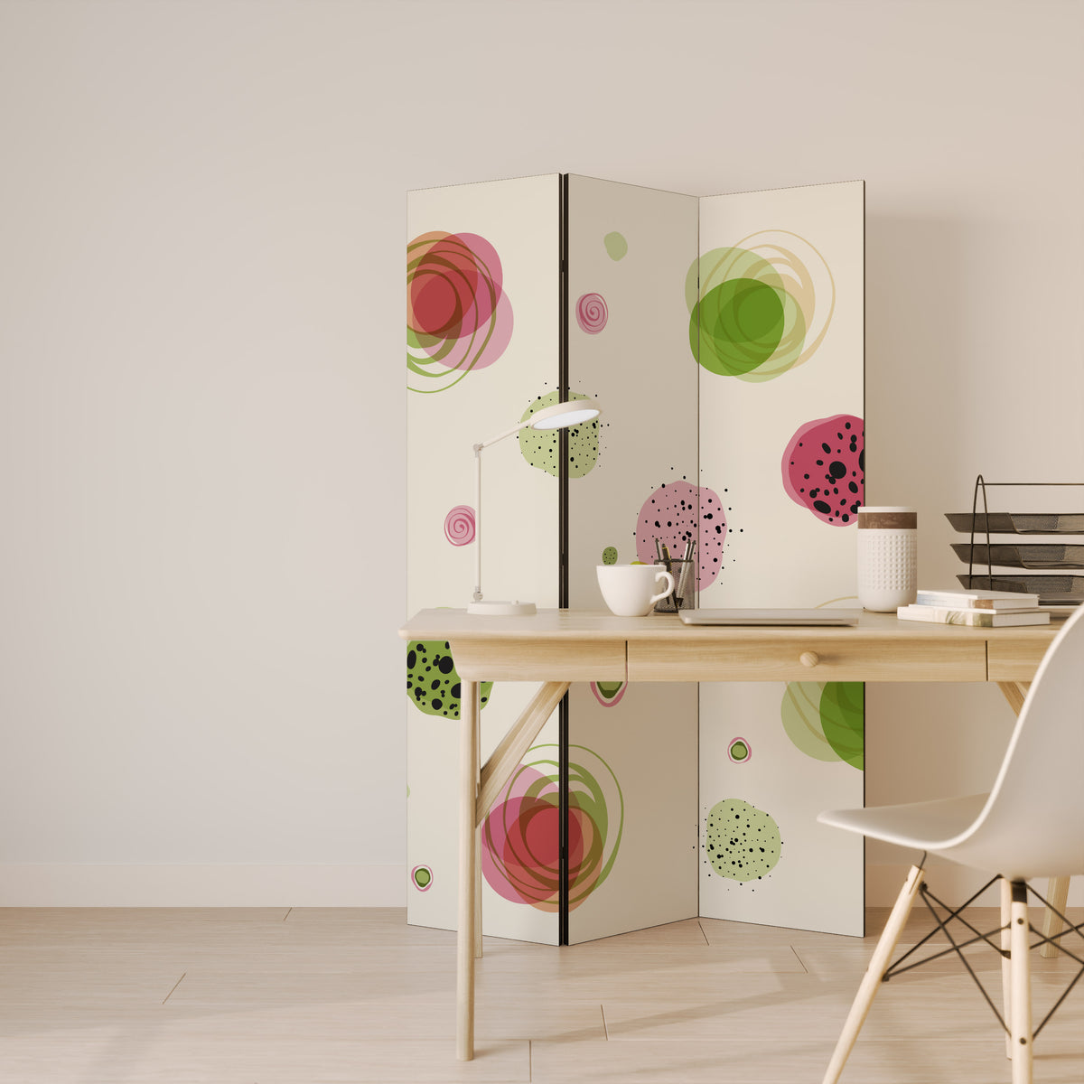 COLORFUL COSMOS Dekorativ rumsavdelare – 3 paneler