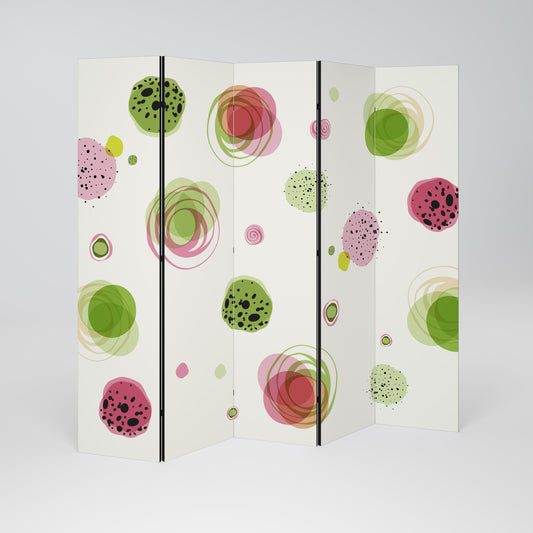 COLORFUL COSMOS Decorative 5-Panel Room Divider