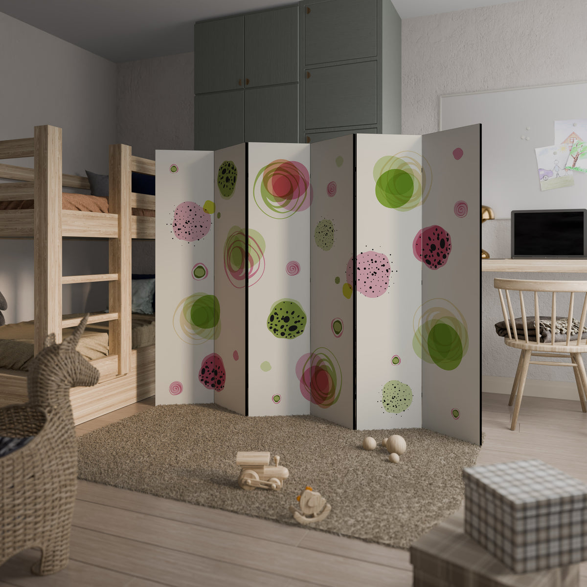 COLORFUL COSMOS 6-Panel Room Divider