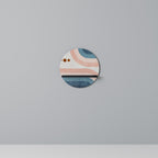 TWO HALVES Round Art Shelf In Black Finish