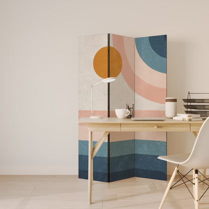 TWO HALVES Decorative 3-Panel Room Divider