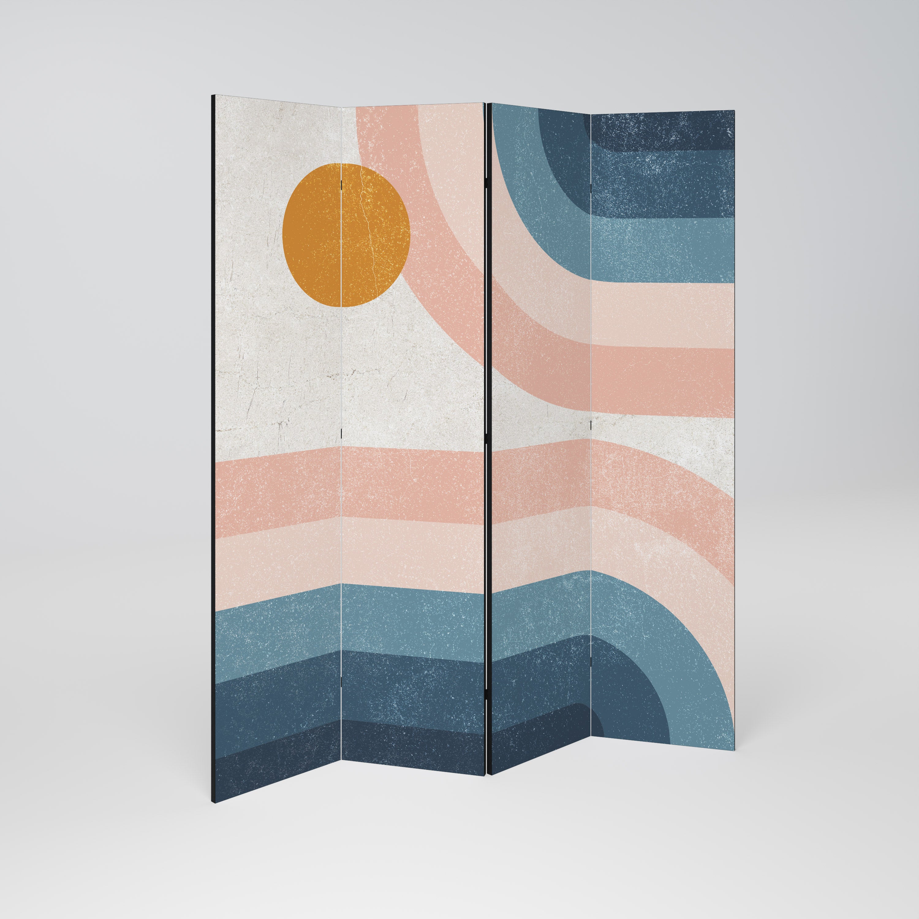 TWO HALVES 4-Panel Room Divider