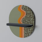 ENKLA LÖSNINGAR Oval konsthylla i svart finish