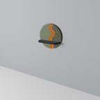 SIMPLE SOLUTIONS Round Art Shelf In Black Finish