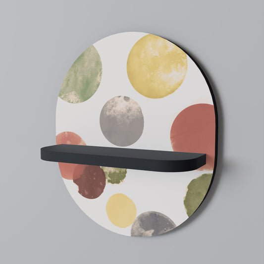 FLEETING HAPPINESS Oval konsthylla i svart finish