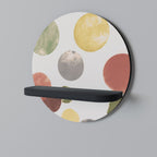 FLEETING HAPPINESS Round Art Shelf In Black Finish