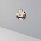 FLEETING HAPPINESS Round Art Shelf In Black Finish