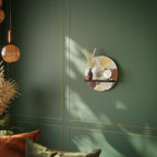 FLEETING HAPPINESS Round Art Shelf In Black Finish