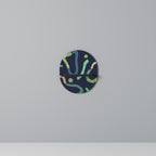 KONTRAST DANS Oval konsthylla i svart finish