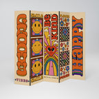 GROOVY POSTERS Dekorativ rumsavdelare – 5 paneler