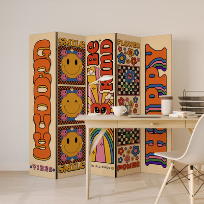 GROOVY POSTERS Dekorativ rumsavdelare – 5 paneler
