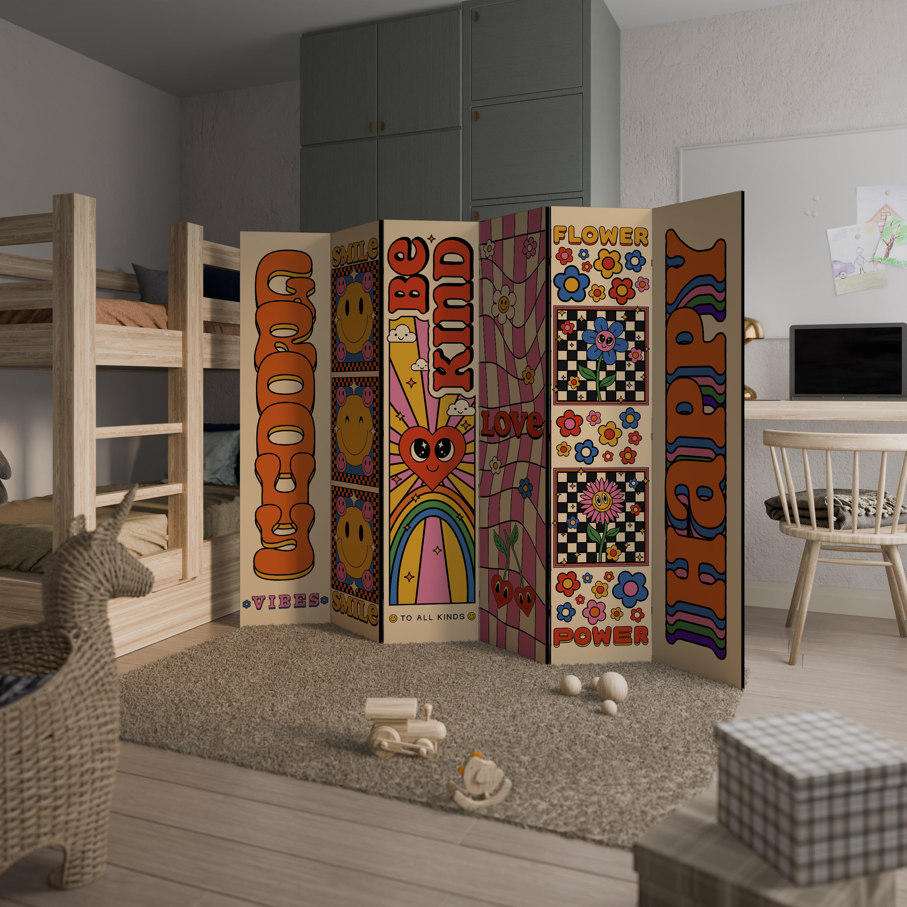 GROOVY POSTERS Rumsavdelare 6 paneler