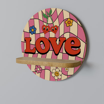 ROCKING LOVE Rund Konsthylla I Ekeffekt
