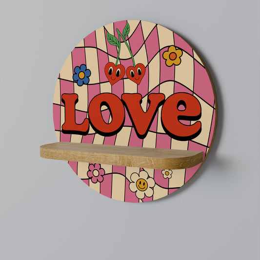 ROCKING LOVE Rund Konsthylla I Ekeffekt
