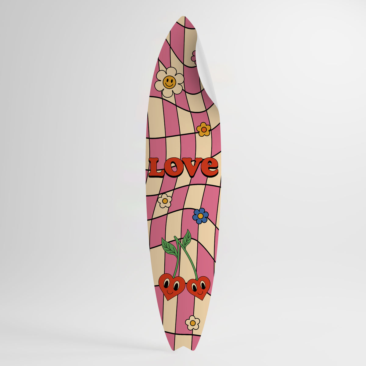 ROCKING LOVE Peel and Stick Surfboard Sticker