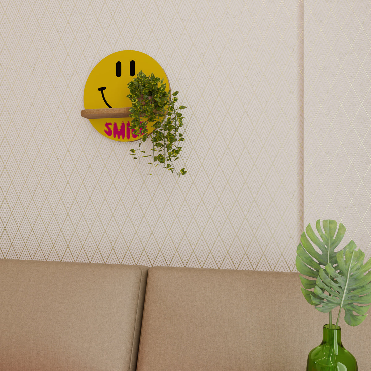 KEEP SMILING Art Shelf