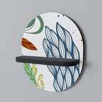 BOTANICAL HURRICANE Oval konsthylla i svart finish