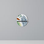 BOTANICAL HURRICANE Oval konsthylla i svart finish