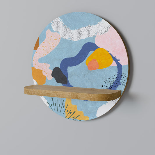 DREAMY SWIRLS Rund Konsthylla I Ekeffekt