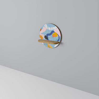 DREAMY SWIRLS Rund Konsthylla I Ekeffekt