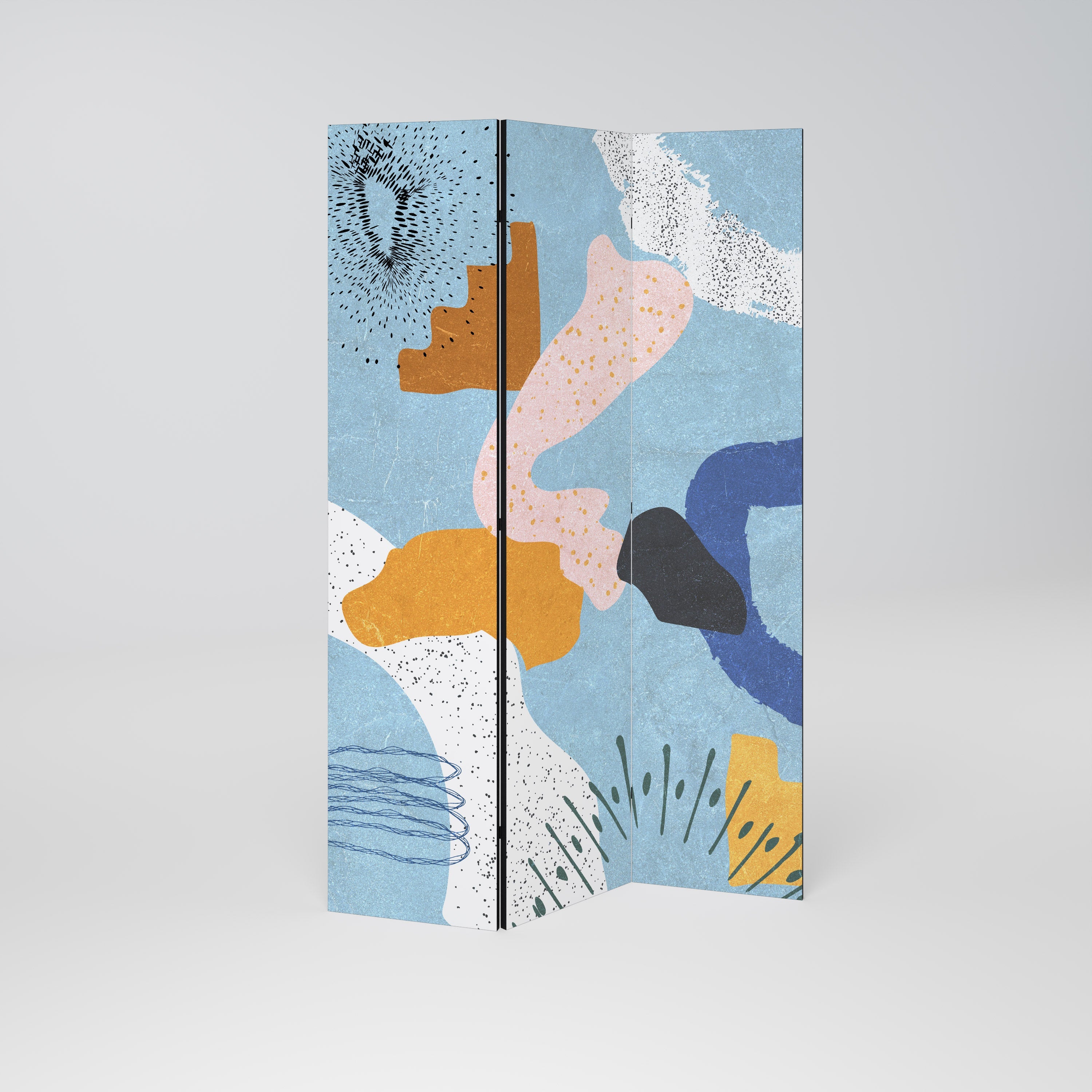 DREAMY SWIRLS Dekorativ rumsavdelare med 3 paneler