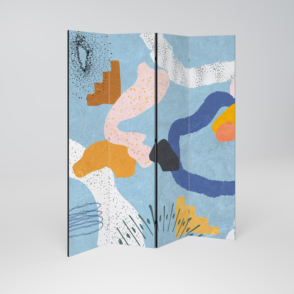 DREAMY SWIRLS Dekorativ rumsavdelare med 4 paneler