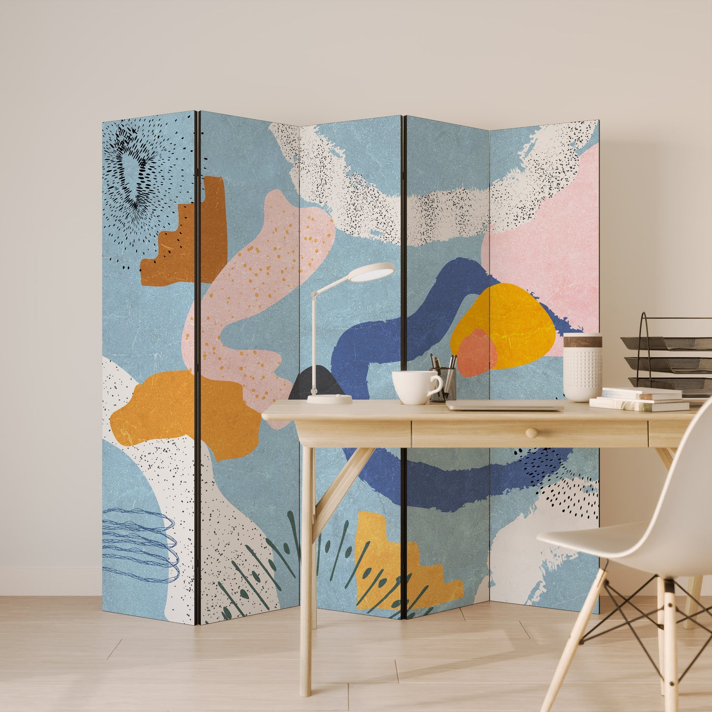 DREAMY SWIRLS Dekorativ rumsavdelare – 5 paneler