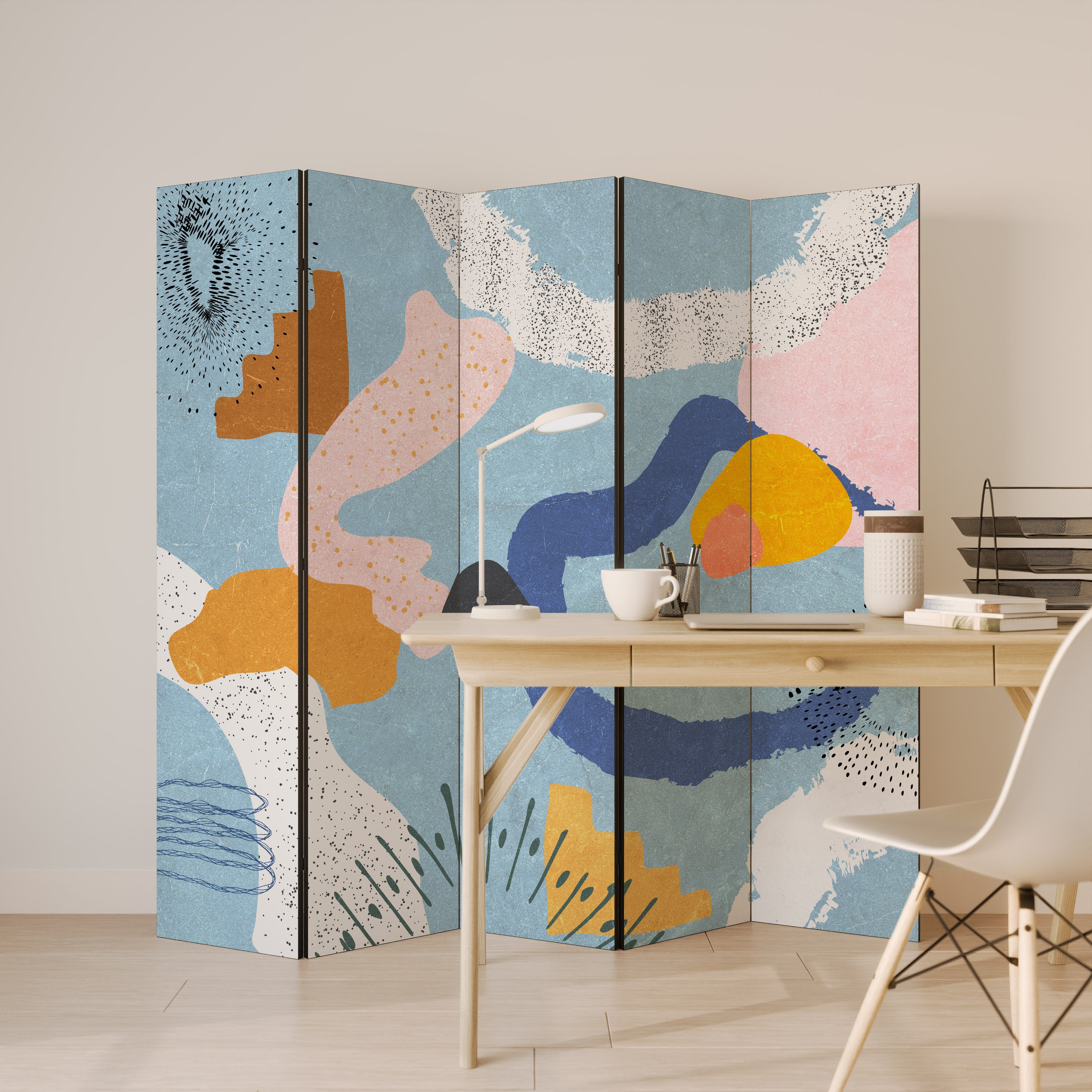 DREAMY SWIRLS Dekorativ rumsavdelare – 5 paneler