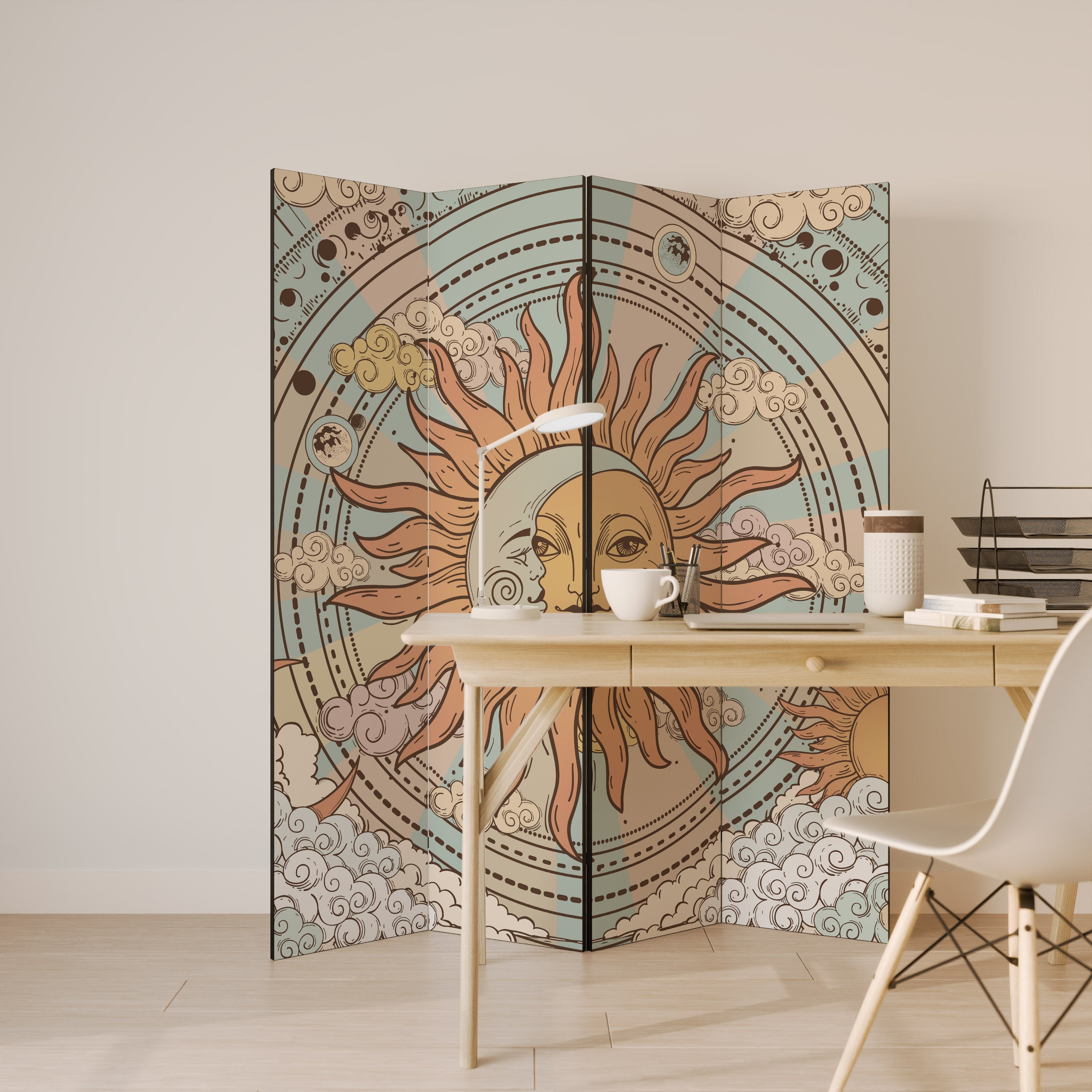 MYSTICAL STRUCTURE 4-Panel Room Divider
