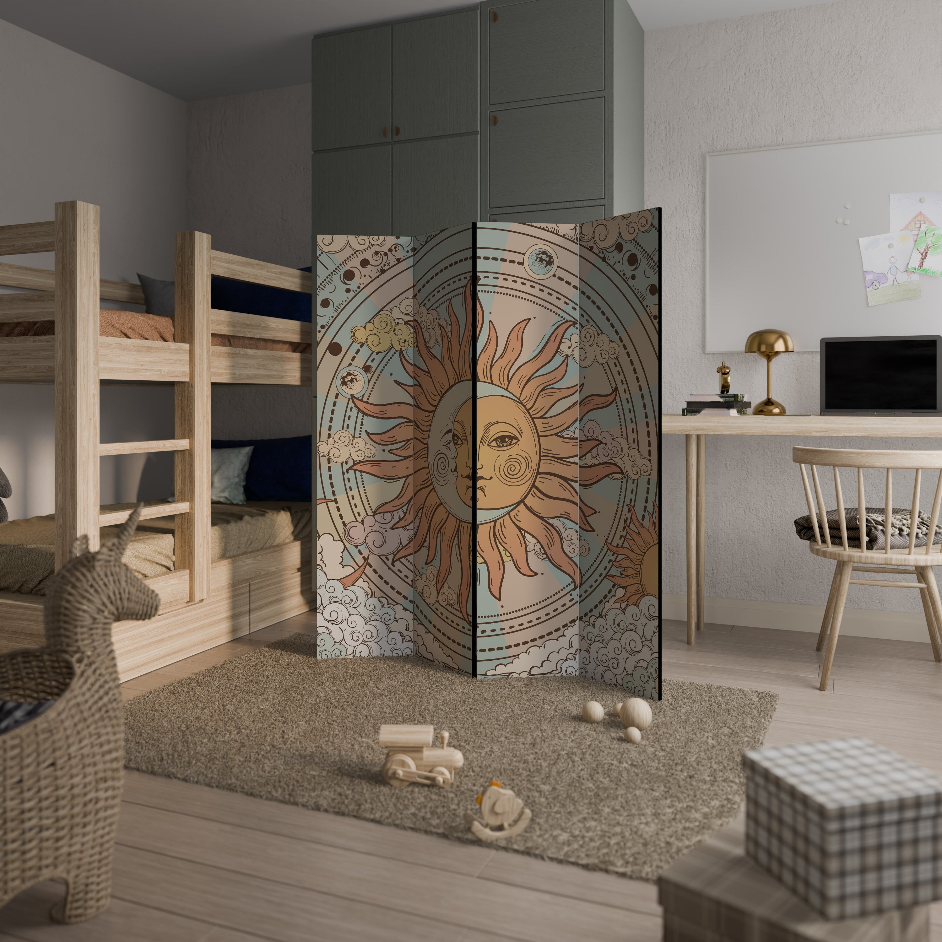 MYSTICAL STRUCTURE 4-Panel Room Divider
