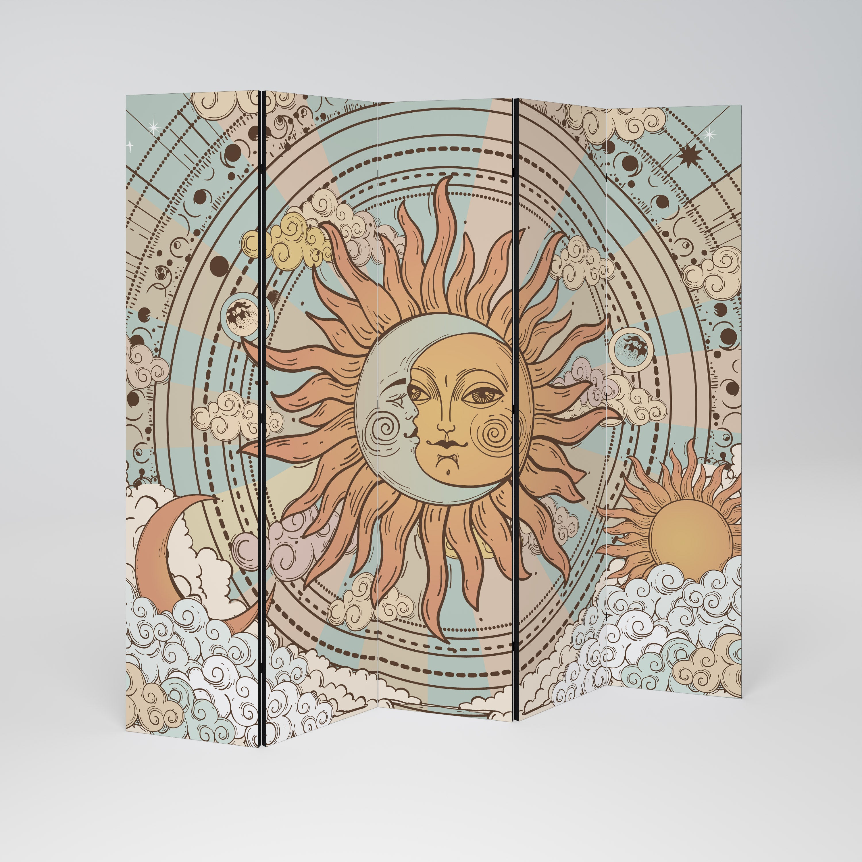 MYSTICAL STRUCTURE Dekorativ rumsavdelare – 5 paneler