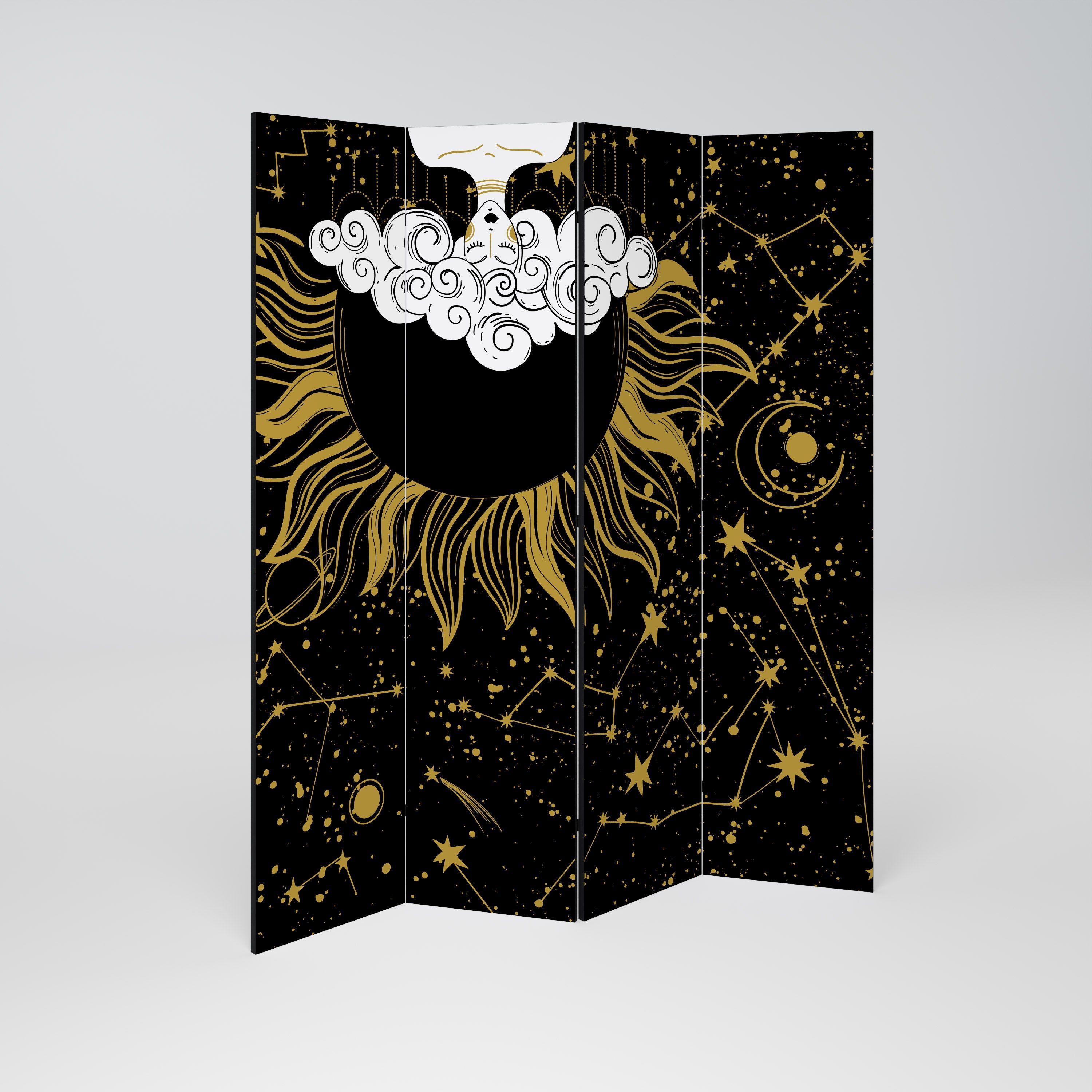 STELLAR CONSTELLATIONS Dekorativ rumsavdelare med 4 paneler