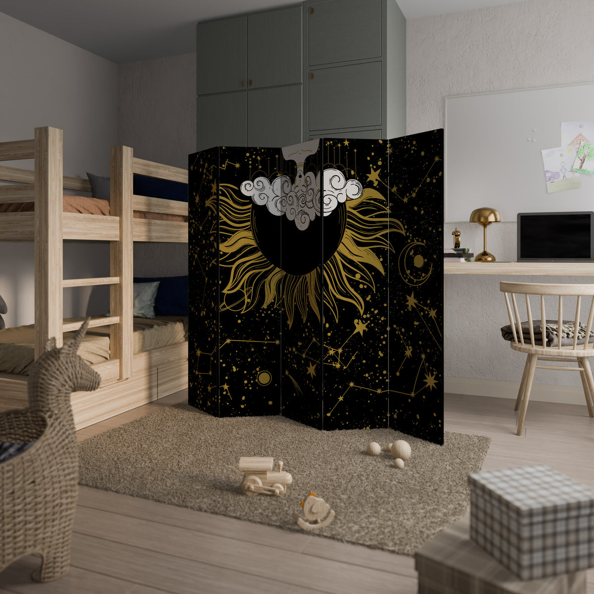 STELLAR CONSTELLATIONS Dekorativ rumsavdelare – 5 paneler
