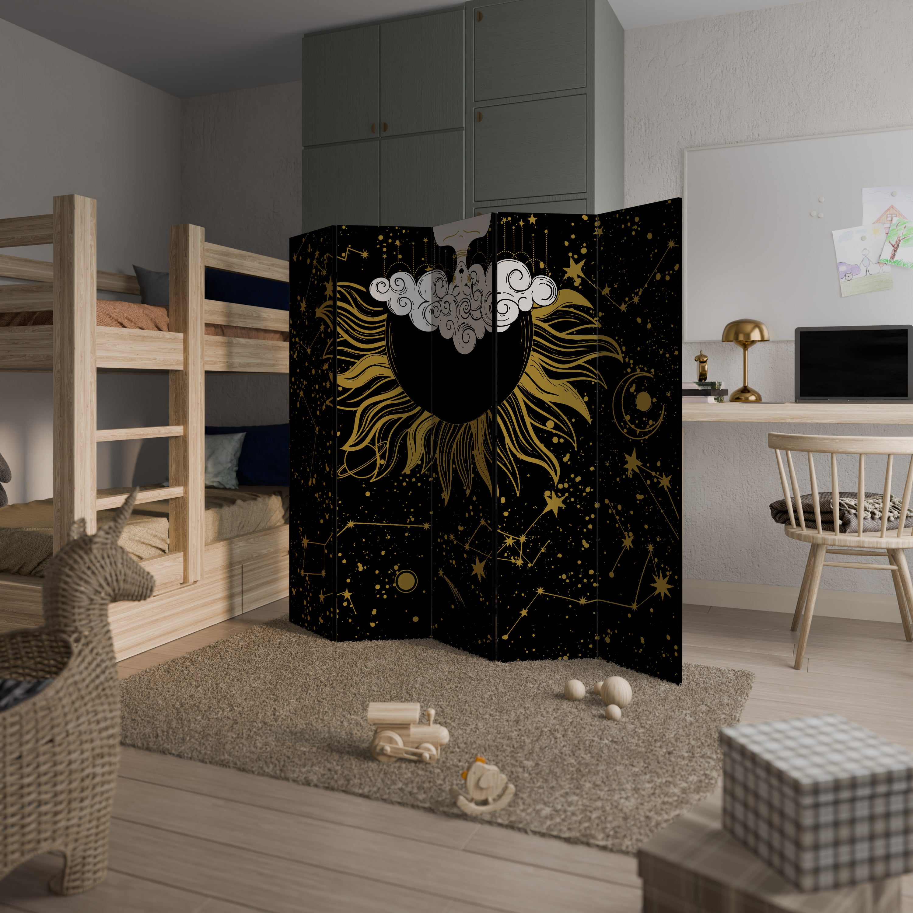 STELLAR CONSTELLATIONS Dekorativ rumsavdelare – 5 paneler