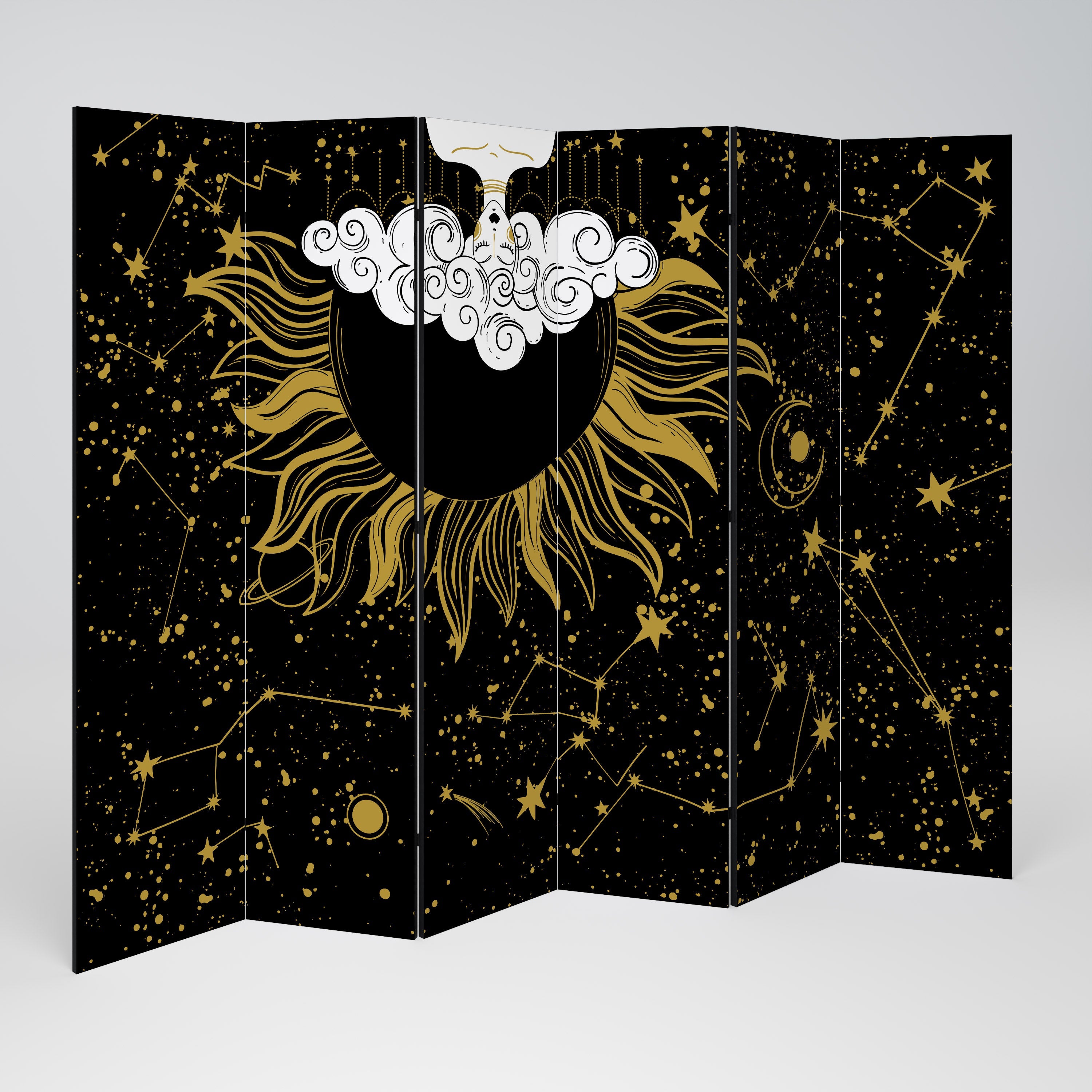 STELLAR CONSTELLATIONS Dekorativ rumsavdelare med 6 paneler