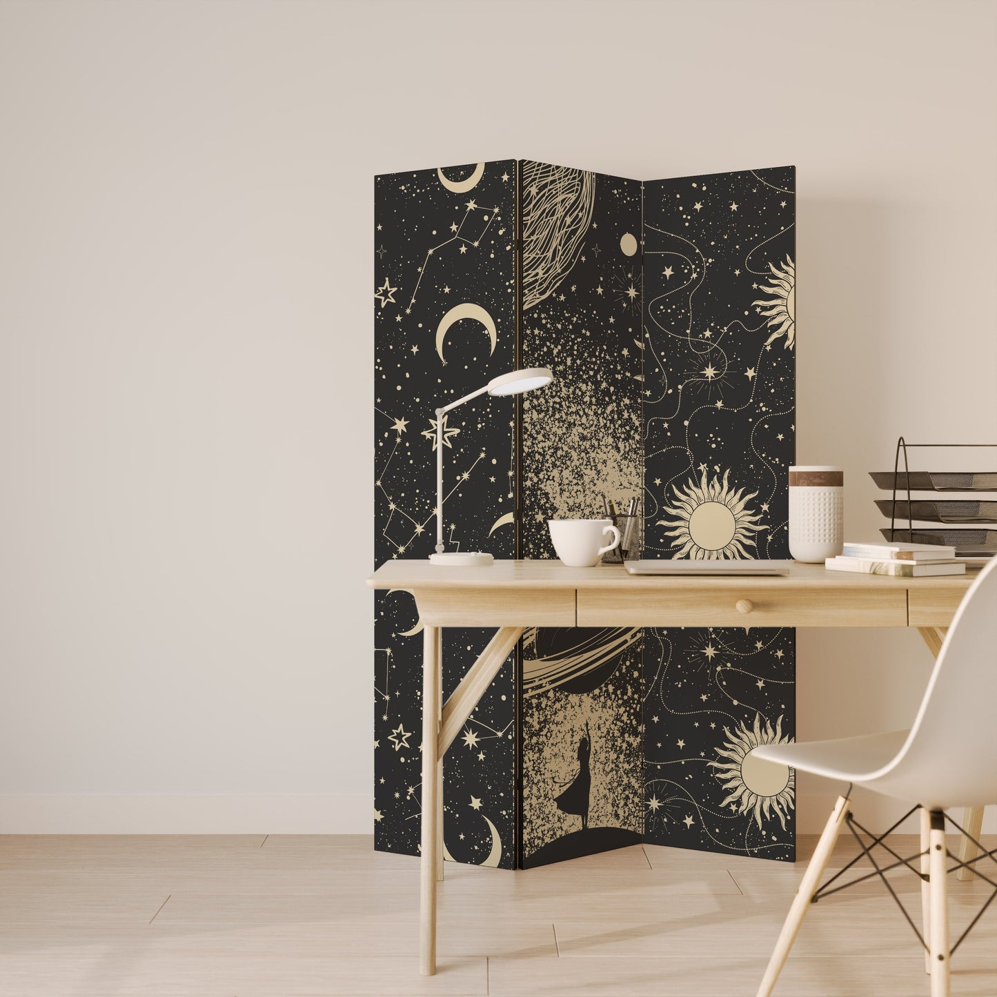 BRILLIANT UNIVERSE Dekorativ rumsavdelare med 3 paneler