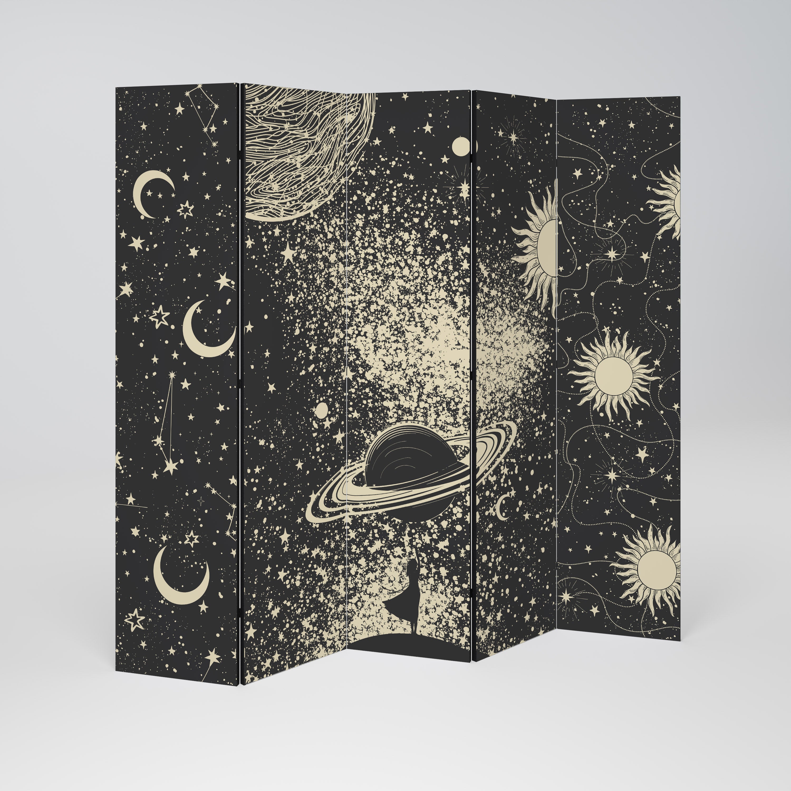 BRILLIANT UNIVERSE Dekorativ rumsavdelare – 5 paneler