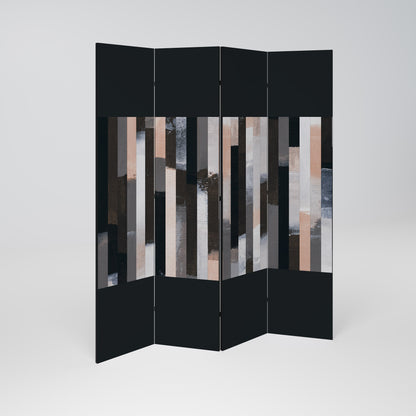 COLLAGE OF RECTANGLES Decorative 4-Panel Room Divider