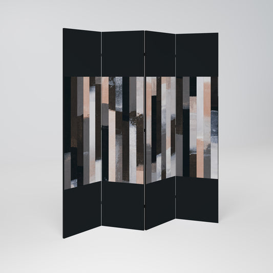 COLLAGE OF RECTANGLES Decorative 4-Panel Room Divider