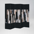 COLLAGE OF RECTANGLES Dekorativ rumsavdelare – 5 paneler