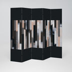 COLLAGE OF RECTANGLES Dekorativ rumsavdelare – 5 paneler