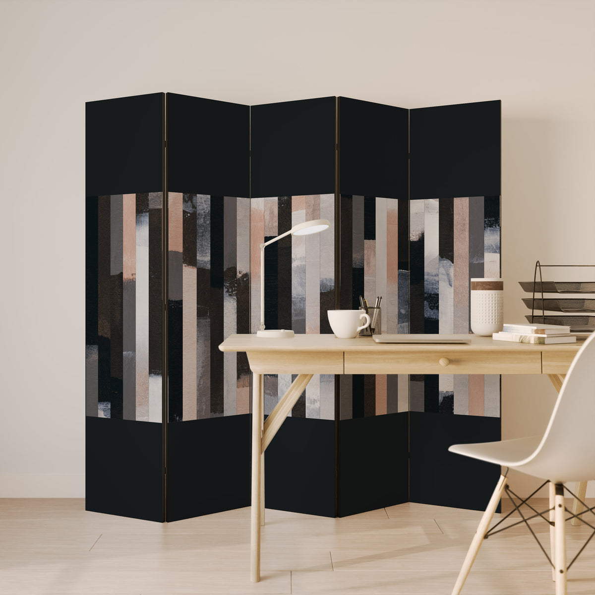 COLLAGE OF RECTANGLES 5-Panel Room Divider
