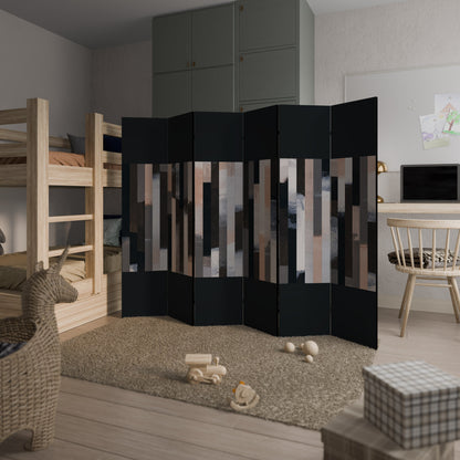 COLLAGE OF RECTANGLES Decorative 6-Panel Room Divider
