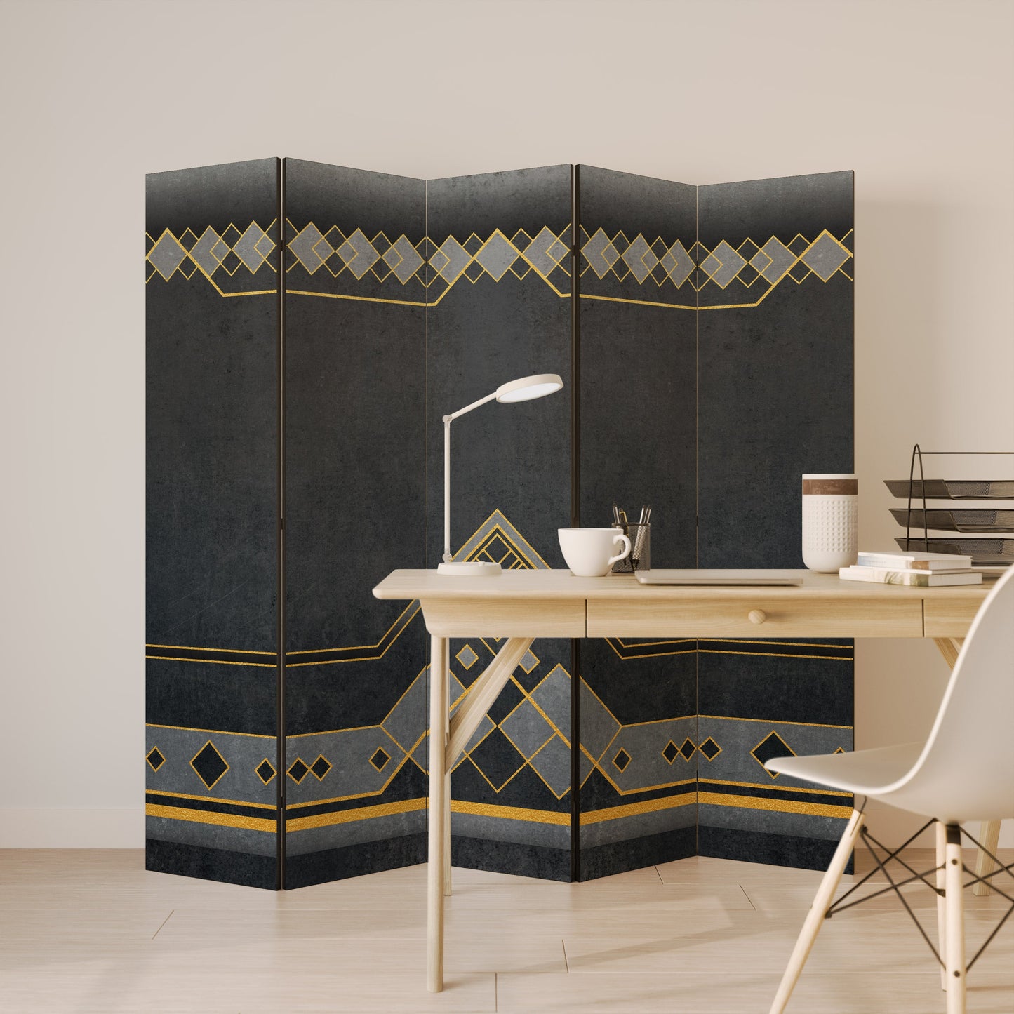 ROYAL ORDINARINESS Dekorativ rumsavdelare med 5 paneler