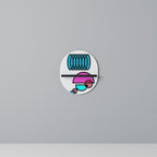 GEOMETRIC RHAPSODY Oval konsthylla i svart finish