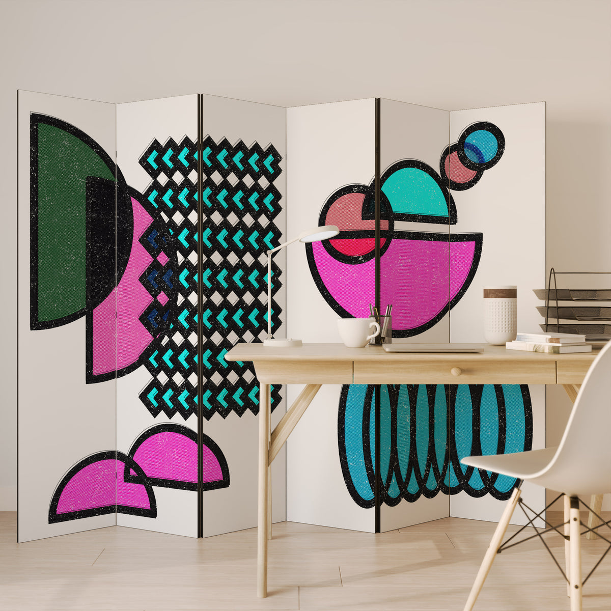 GEOMETRIC RHAPSODY Rumsavdelare 6 paneler