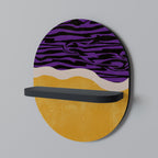 OBEROENDE BORDER Oval konsthylla i svart finish