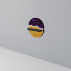 OBEROENDE BORDER Oval konsthylla i svart finish