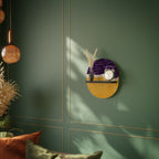 OBEROENDE BORDER Oval konsthylla i svart finish